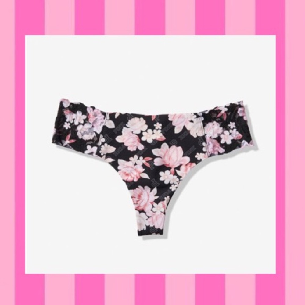 🌸 Victoria’s Secret Pink Lace Trim No-Show Thong